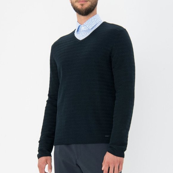 Joop! Deep Navy Blue JK-18 Nathan V-Neck Sweater - Picture 1 of 10